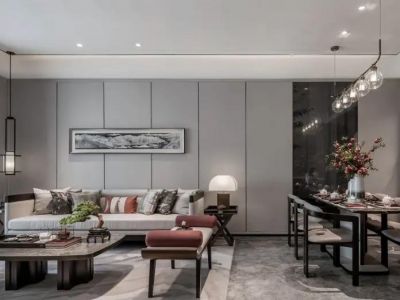 霖峰壹山境190平方四室新中式装修案例