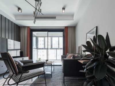 御景山现代简约风格102平装修案例