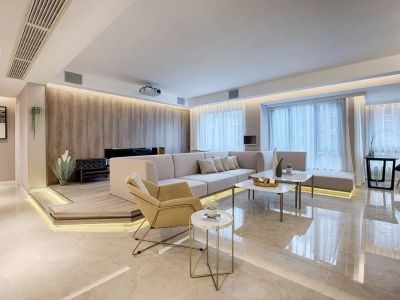 保利和光尘樾132平现代风格三居室装修案例