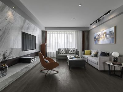 旭辉江山阅138平现代风格三居室装修案例