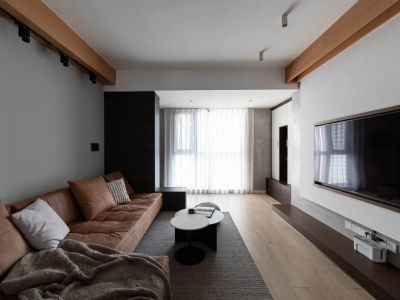 乐华城香榭庄园102平现代风格二居室装修案例