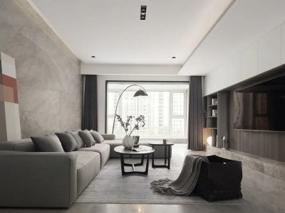 中海·曲江大城135平简约风格三居室装修案例