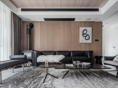 新滨湖孔雀城120㎡现代简约三室两厅装修案例