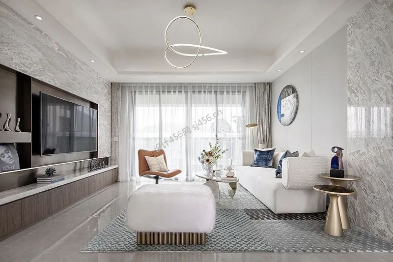 现代风格130平米客厅沙发家装效果图