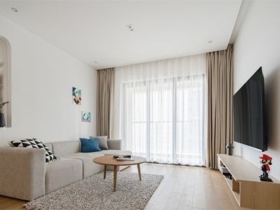 融侨·悦江南极简风格三居室108平米设计效果图案例