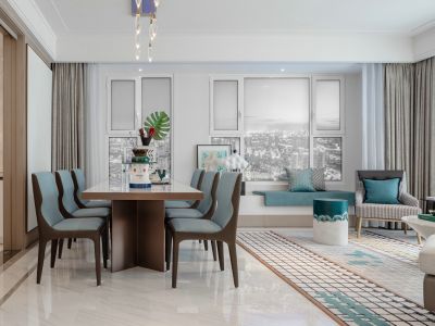 和昌拾里松湖115平方四室现代装修案例