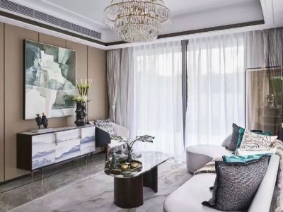 利丰中央公园二期113平方三室现代装修案例