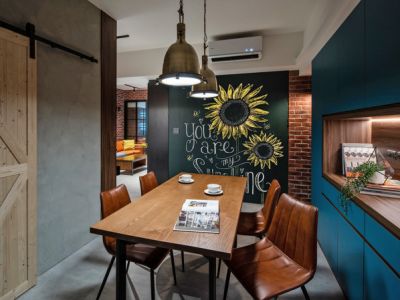 翡翠山湖臻萃园115平方三室工业风装修案例