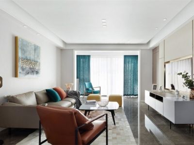 馨瑞嘉园现代风格117平米三居室装修案例