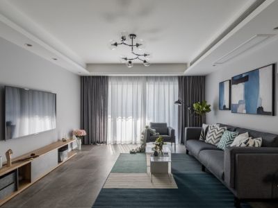 万泉新新家园现代风格122平米三居室装修案例