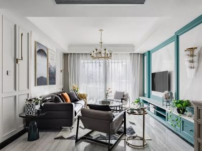 利丰中央公园二期113平方四室现代装修案例