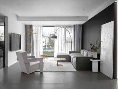 保利和光尘樾118平简约风格三居室装修案例