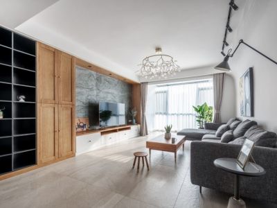 水木天成简约风格121平米三居室装修案例