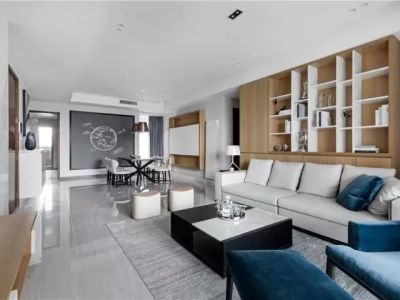 金地名京112平方三室现代装修案例