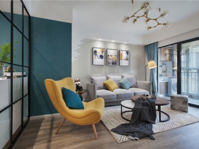 皇庭峰景壹号121平方三室北欧装修案例