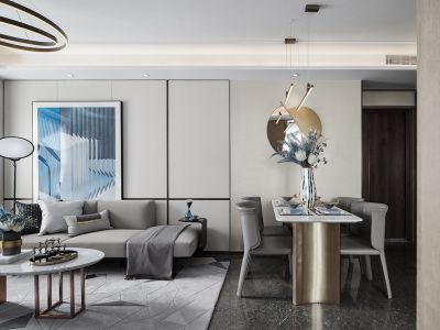 中央华府现代简约风格79平装修案例