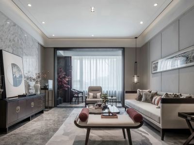 碧桂园·天樾新中式风140平米四居室装修效果图案例