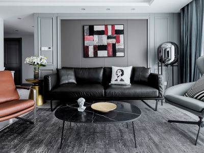 鸿通·白马之光美式风四居室135平米设计效果图案例