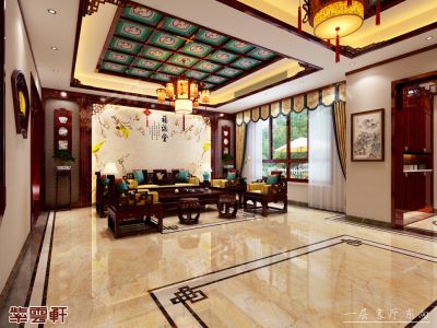 京泉馨苑中式风格150平米四居室装修案例