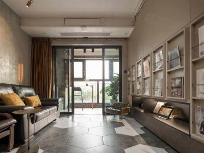 印悦府73㎡二居室工业风格装修案例