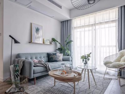 恒大天悦北欧风三居室114平米设计效果图案例