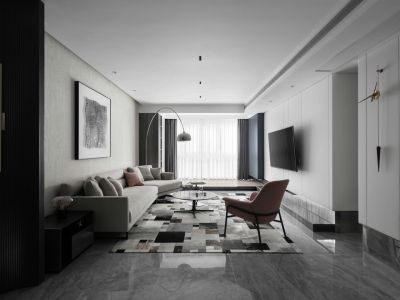 金辉·崇文府121平轻奢风格三居室装修案例