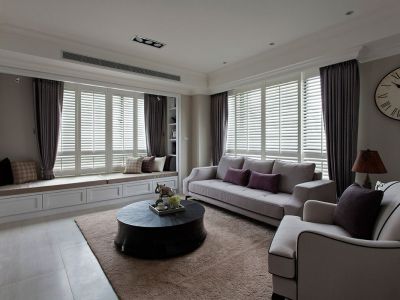 澳丽花苑118平米三居室现代装修案例