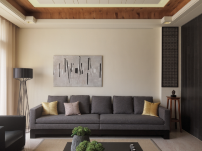 吉利名苑113平米三居室现代装修案例