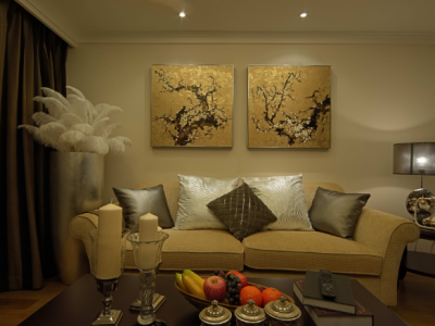 荷五小区95平米三居室现代装修案例