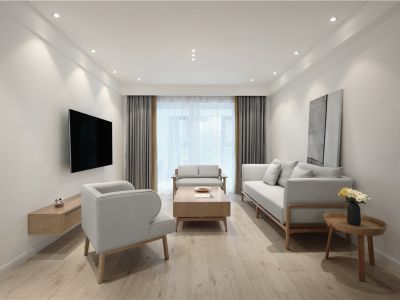 徽盐世纪广场120㎡日式极简三居室装修案例