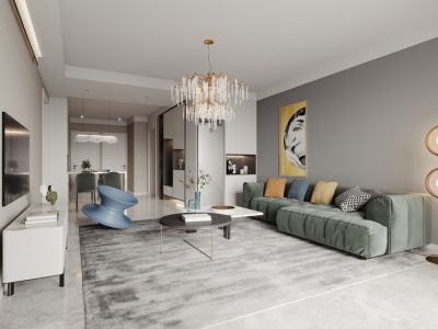 金地城南艺境126平方四室现代装修案例