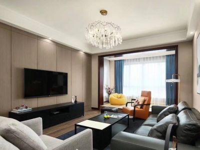 闻喜华庭106平米三居室现代装修案例