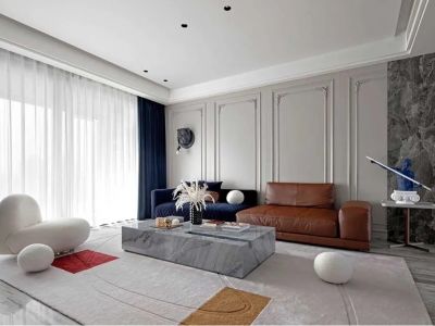 滨湖世纪城徽贵苑125平米现代简约三居室装修案例