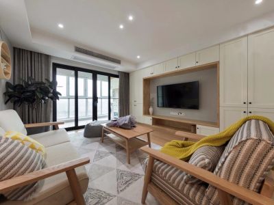 阳光城江山悦日式原木风格145平装修案例