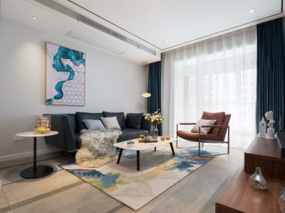 金融北城现代风二居室85平米设计效果图案例