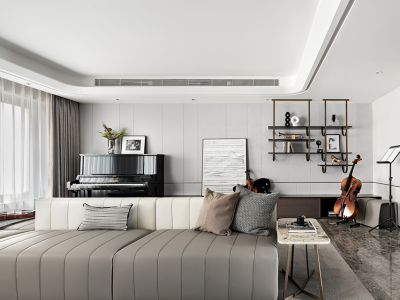 保利叶之林125平米三居室现代装修案例