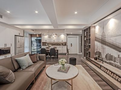 格兰名筑130平方四室现代装修案例