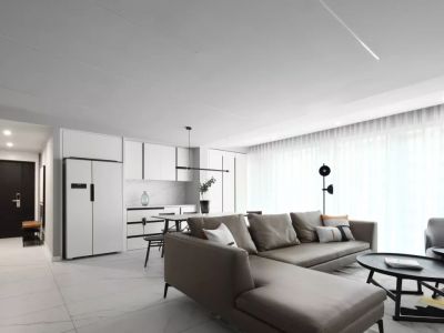 天地源·曲江香都99平简约风格二居室装修案例