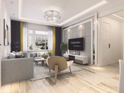 金沙巴黎花园122㎡现代简约三室两厅装修案例