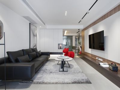 旭辉江山阅128平现代风格三居室装修案例