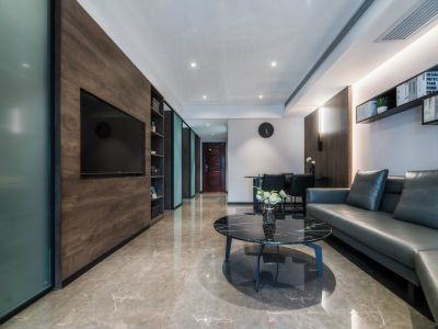 先河国际社区·南区119平简约风格三居室装修案例