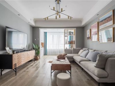 新城吾悦广场100㎡三居室现代风格装修案例