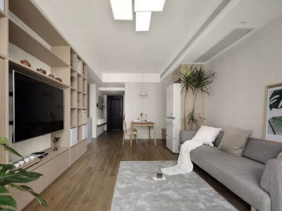 望府103㎡三居室现代风格装修案例