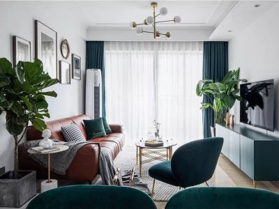 龙城天悦120㎡三居室现代风格装修案例