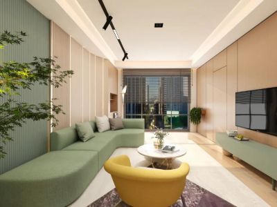 先河国际社区·南区99平简约风格二居室装修案例