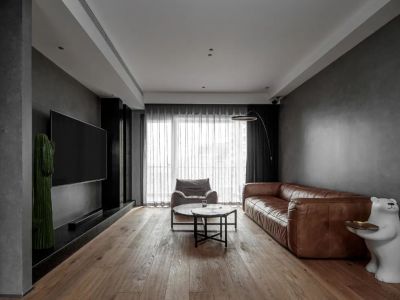 红星·紫御半山118平简约风格二居室装修案例