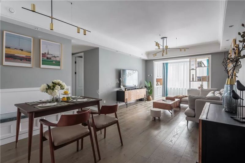 100㎡三居室现代风格餐厅装修效果图