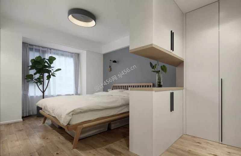 103㎡三居室现代风格卧室装修效果图