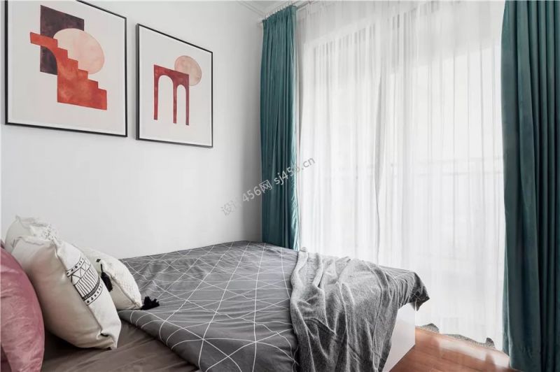 120㎡三居室现代风格卧室装修效果图