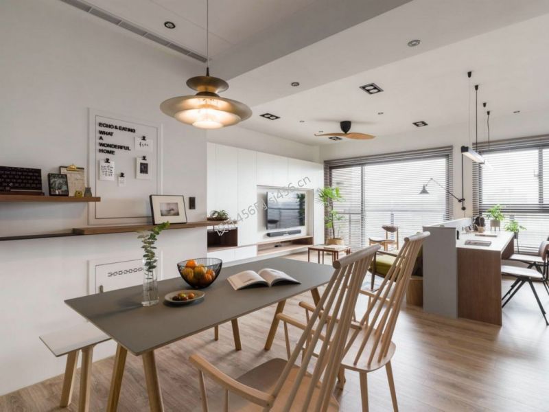 125㎡三居室现代风格餐厅装修效果图